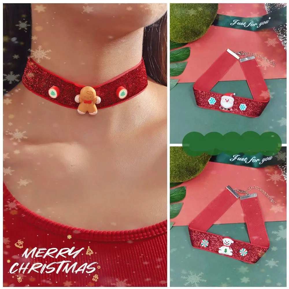 Cartoon Christmas Choker Clavicle Chain Santa Cartoon Pendant Choker Gingerbread Man Jewelry Accessories
Cartoon Christmas Choker Clavicle Chain Santa Cartoon Pendant Choker Gingerbread Man Jewelry Accessories