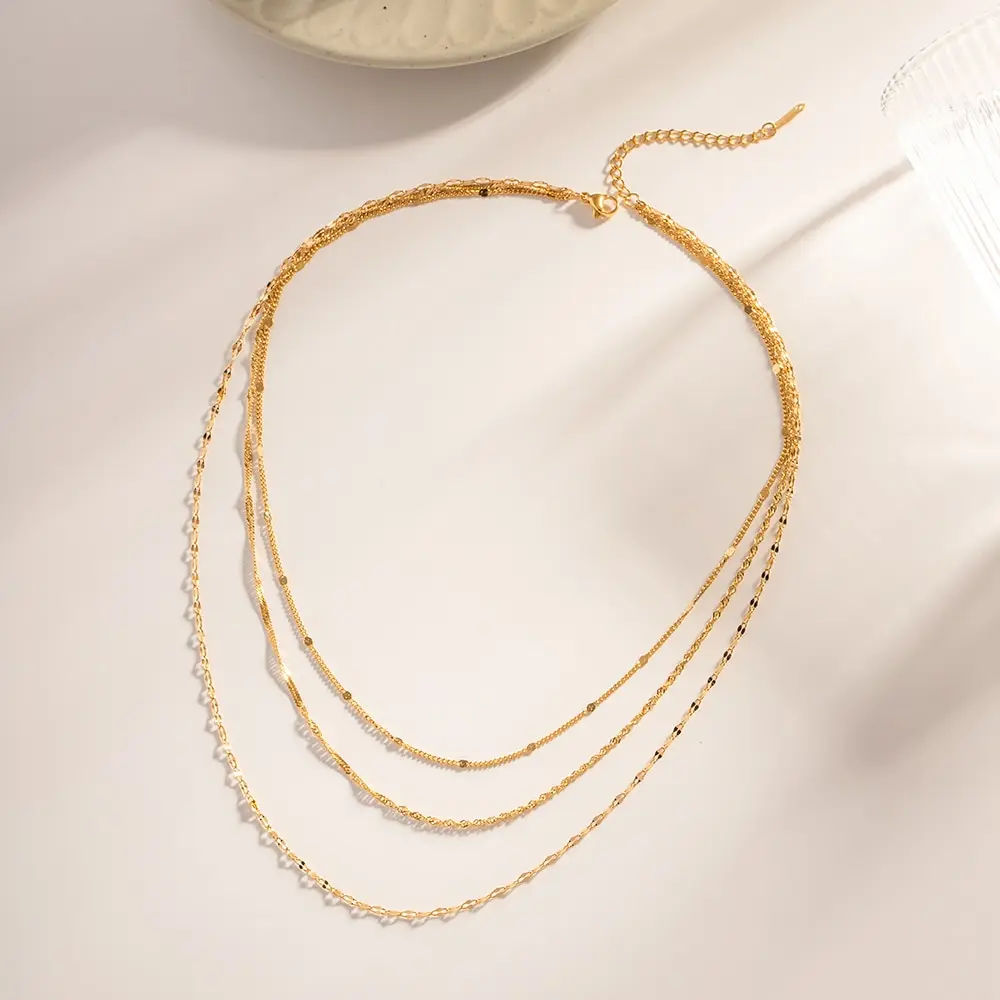 Simple Fashion Stainless Steel Chain Multilayer Necklace For Women Golden Hypoallergenic Trendy Jewelry Party Gift 5 Mallzona S82e8789837644e708e1585920dac1d431 Simple Fashion Stainless Steel Chain Multilayer Necklace For Women Golden Hypoallergenic Trendy Jewelry Party Gift Mallzona
