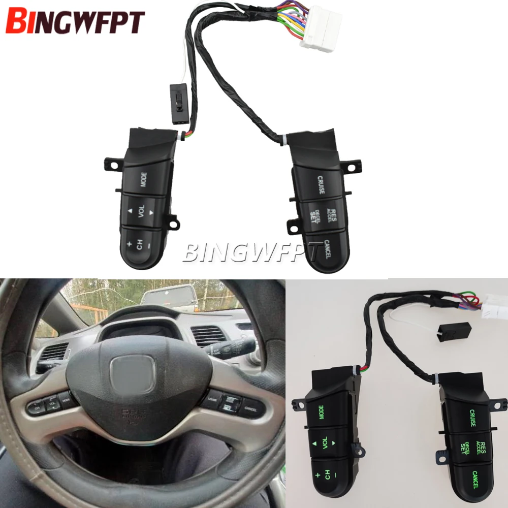 Steering Wheel Switches Buttons 36770SNAA12 36770-SNA-A12 For Honda Civic Two Steering Wheels 2006 2007 2008 2009 2010 2011
Steering Wheel Switches Buttons 36770SNAA12 36770-SNA-A12 For Honda Civic Two Steering Wheels 2006 2007 2008 2009 2010 2011