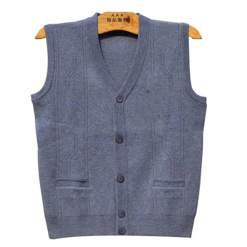 

Mens Spring Vests Sweaters Knitted Waistcoat Cardigan Wool Sleeveless Fleece Tops Autumn Stretch Coats Chandail Male Jumpers