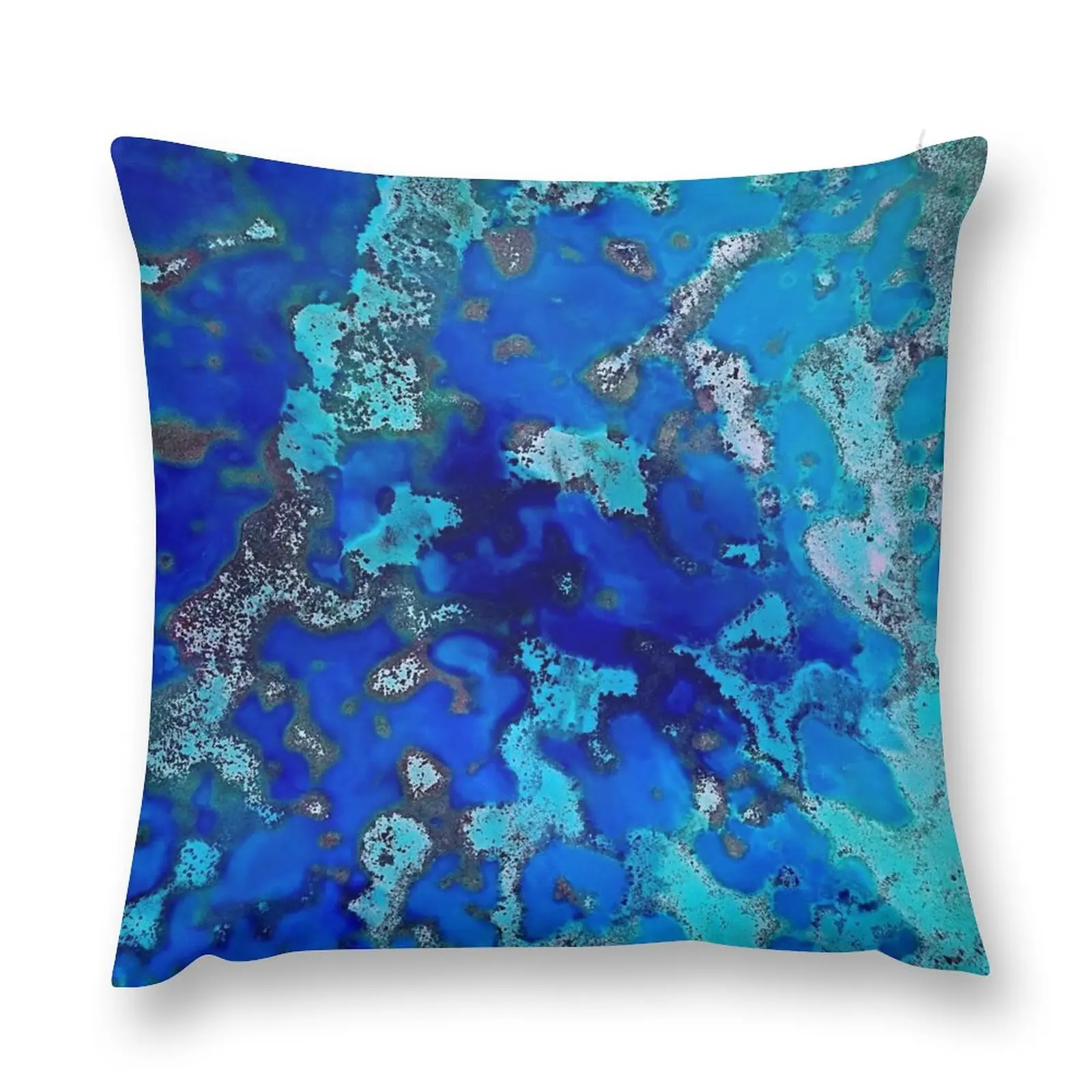 

Blue holes, Cocos lagoon, Indian Ocean Throw Pillow luxury sofa pillows Christmas Throw Pillows Covers Cushion Cover Set