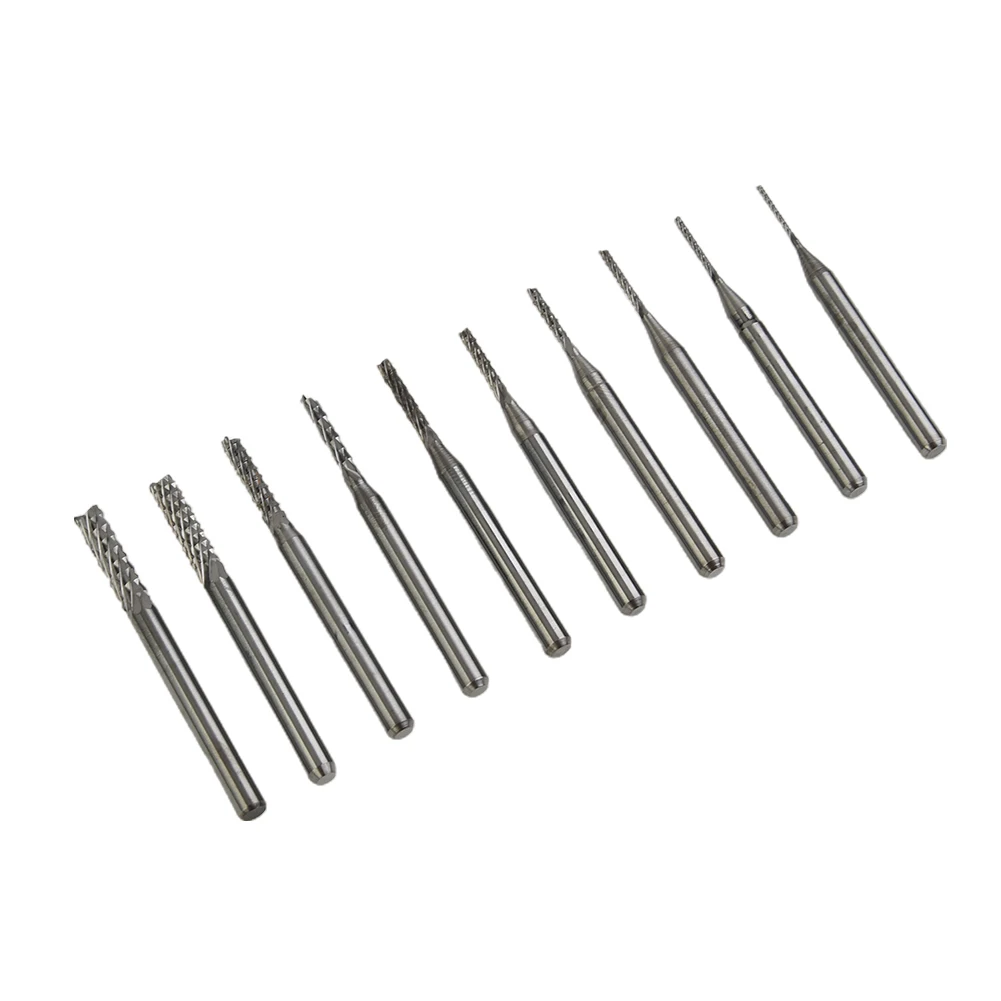10x 1/8" 0.8-3.175mm PCB Drill Bit Set Engraving Cutter Rotary CNC End Mill Ark High Speed Steel Titanium Coated Drill Set
10x 1/8" 0.8-3.175mm PCB Drill Bit Set Engraving Cutter Rotary CNC End Mill Ark High Speed Steel Titanium Coated Drill Set