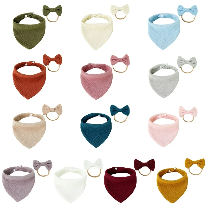 2 Pcs Princess Bowknot Hair Band Food Feeding Bibs for Triangle Scarf Baby Girls Elastic Bows Headband Saliva Towel
2 Pcs Princess Bowknot Hair Band Food Feeding Bibs for Triangle Scarf Baby Girls Elastic Bows Headband Saliva Towel