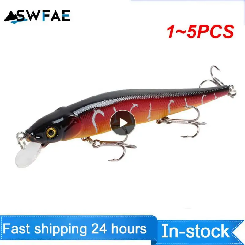 

1~5PCS Fishing Lure 115mm/14g Minnow Crankbait Wobblers 3D Eyes Perch Artificial Bait Pike Carp Bait Swim Bait Fishing Pesca