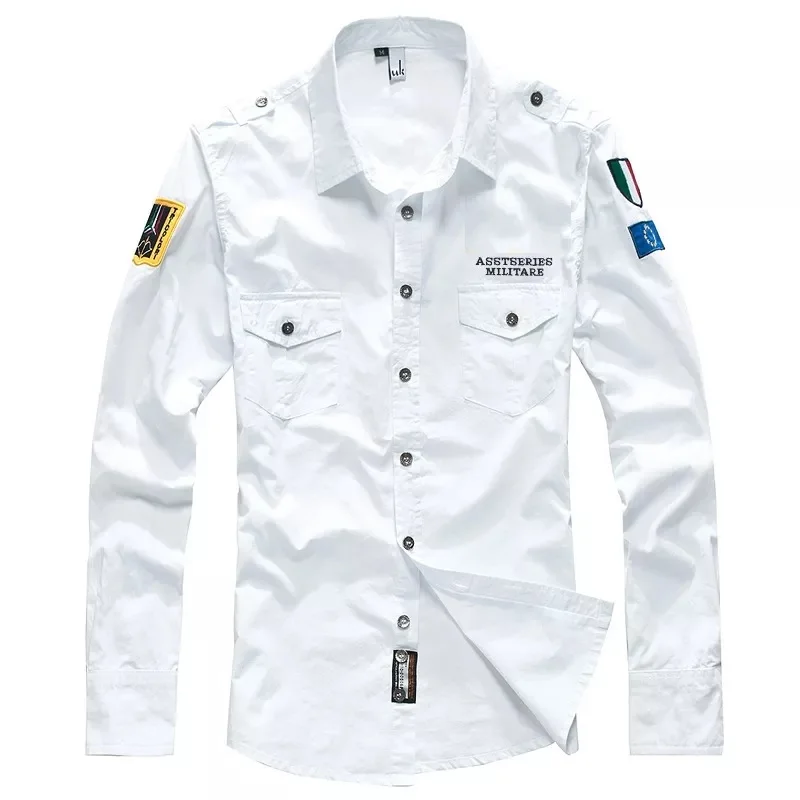 Shirt Air Force Men Shirt Long Sleeve Slim Fit Asstseries Militare Men Dress Shirt 4XL Camisas Hombre Camisa Masculina
Shirt Air Force Men Shirt Long Sleeve Slim Fit Asstseries Militare Men Dress Shirt 4XL Camisas Hombre Camisa Masculina