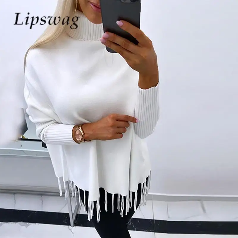 Fashion Warm Long Sleeve Tassel Bottom Shirt Autumn Winter Solid Color Ladies Knitted Pullover Casual Ladies Turtleneck Sweater
Fashion Warm Long Sleeve Tassel Bottom Shirt Autumn Winter Solid Color Ladies Knitted Pullover Casual Ladies Turtleneck Sweater