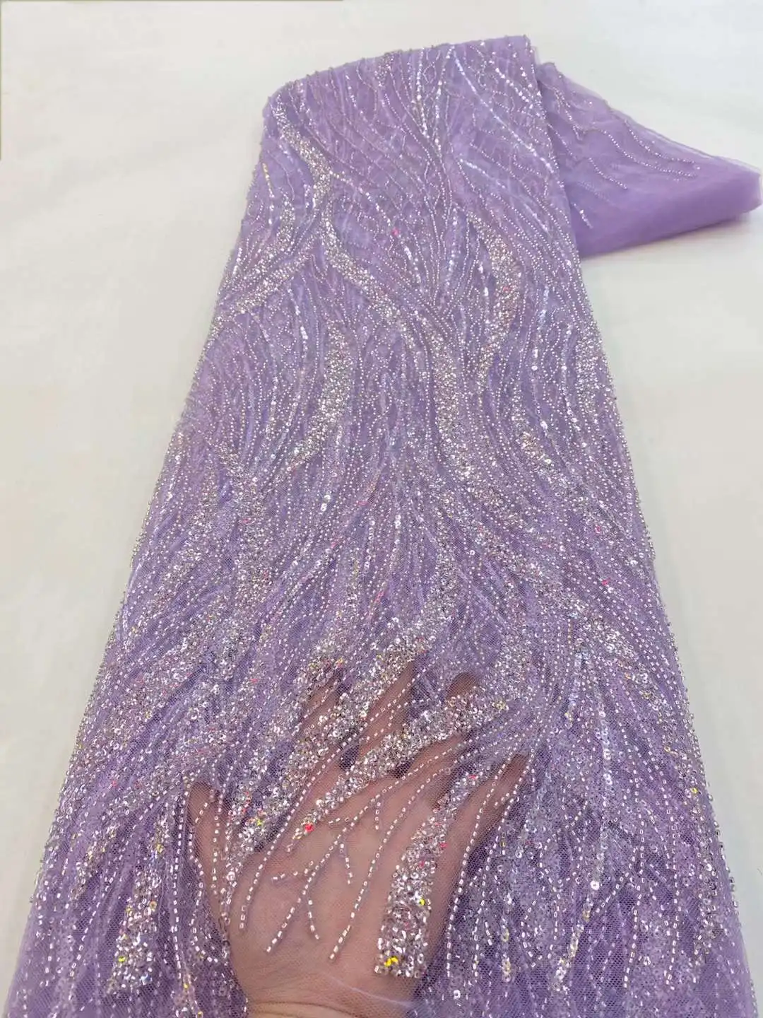 2023 Fashion Elegant French Embroidery Beaded Lace Fabric African Nigerian With Sequins Fabric For Wedding Dress
2023 Fashion Elegant French Embroidery Beaded Lace Fabric African Nigerian With Sequins Fabric For Wedding Dress