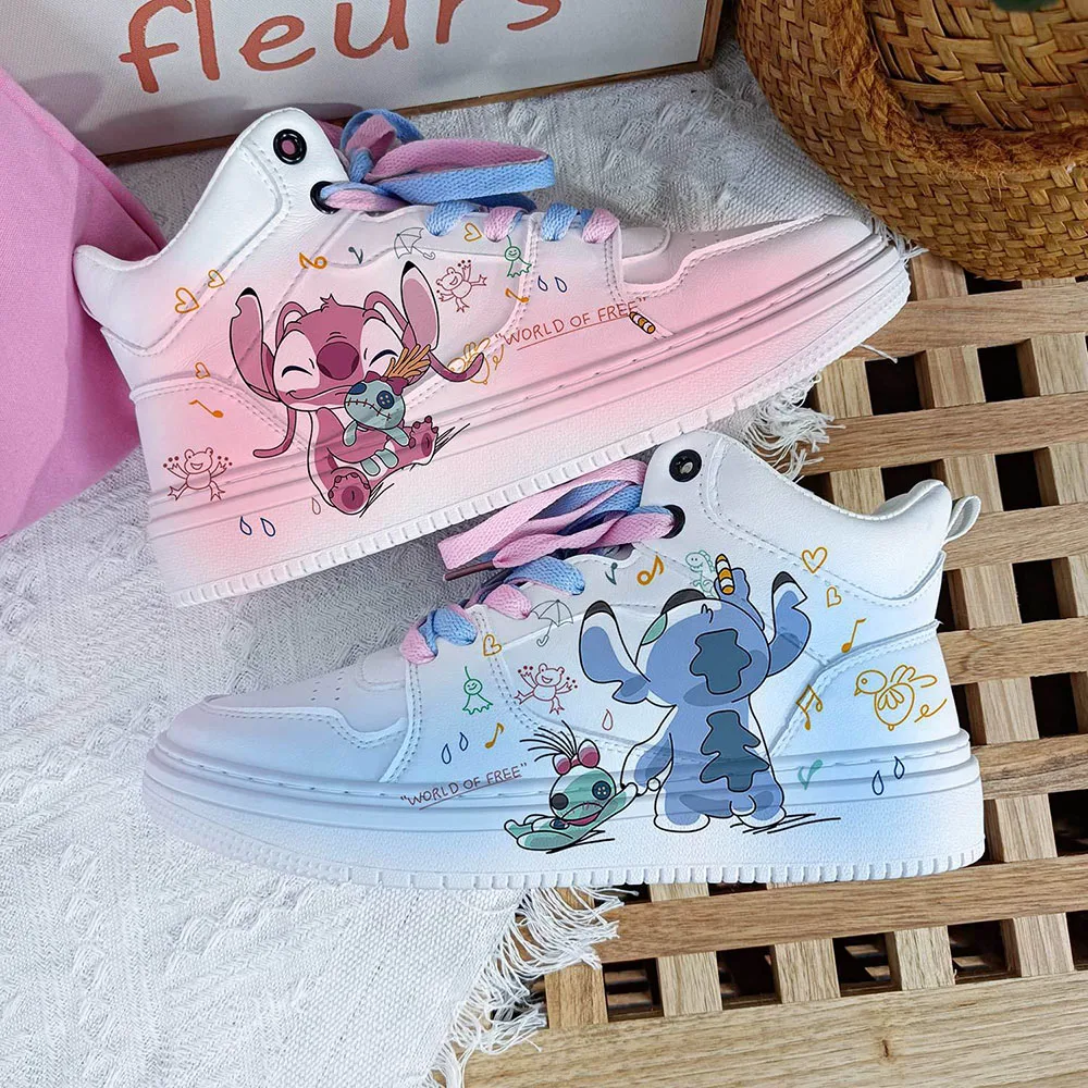 Кроссовки Kawaii Lilo & Stitch высокие дышащие Повседневные Дышащие женские кроссовки для доски детские повседневные кроссовки подарок
Кроссовки Kawaii Lilo & Stitch высокие дышащие Повседневные Дышащие женские кроссовки для доски детские повседневные кроссовки подарок