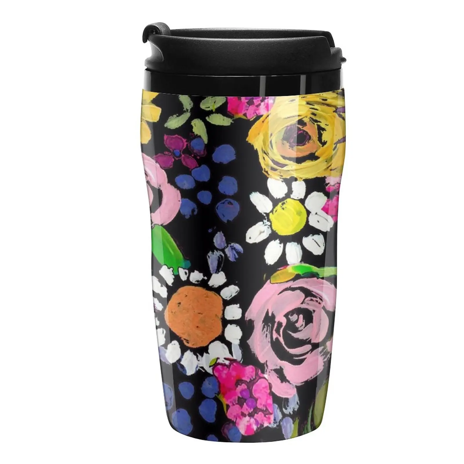 

New Les Fleurs Vibrant Floral Painting Print Travel Coffee Mug Coffee Mugs Creative Vintage Cup Coffee Cups Sets