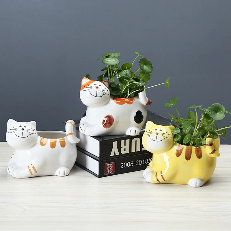 Керамический цветочный горшок для котят, семейный горшок для гостиной, балкона, суккуленты, горшок для украшения сада, бонсая 
Керамический цветочный горшок для котят, семейный горшок для гостиной, балкона, суккуленты, горшок для украшения сада, бонсая
