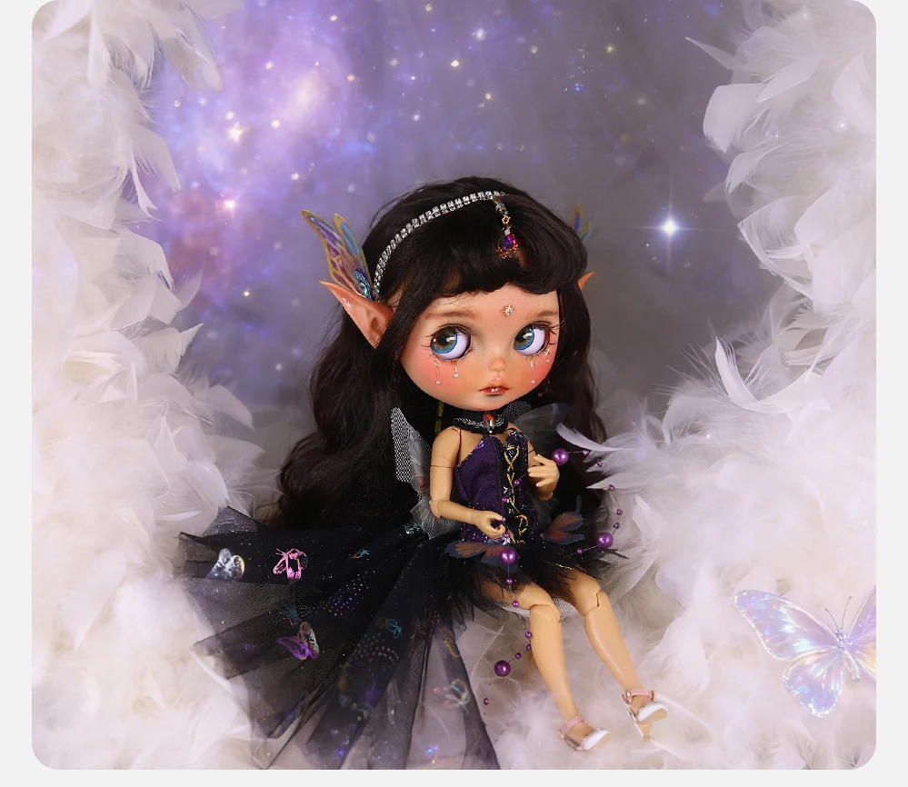 Kennedy – Premium Custom Neo Blythe Doll with Brown Hair, Tan Skin & Matte Cute Face 11 Kennedy – Premium Custom Neo Blythe Doll with Brown Hair, Tan Skin & Matte Cute Face 11