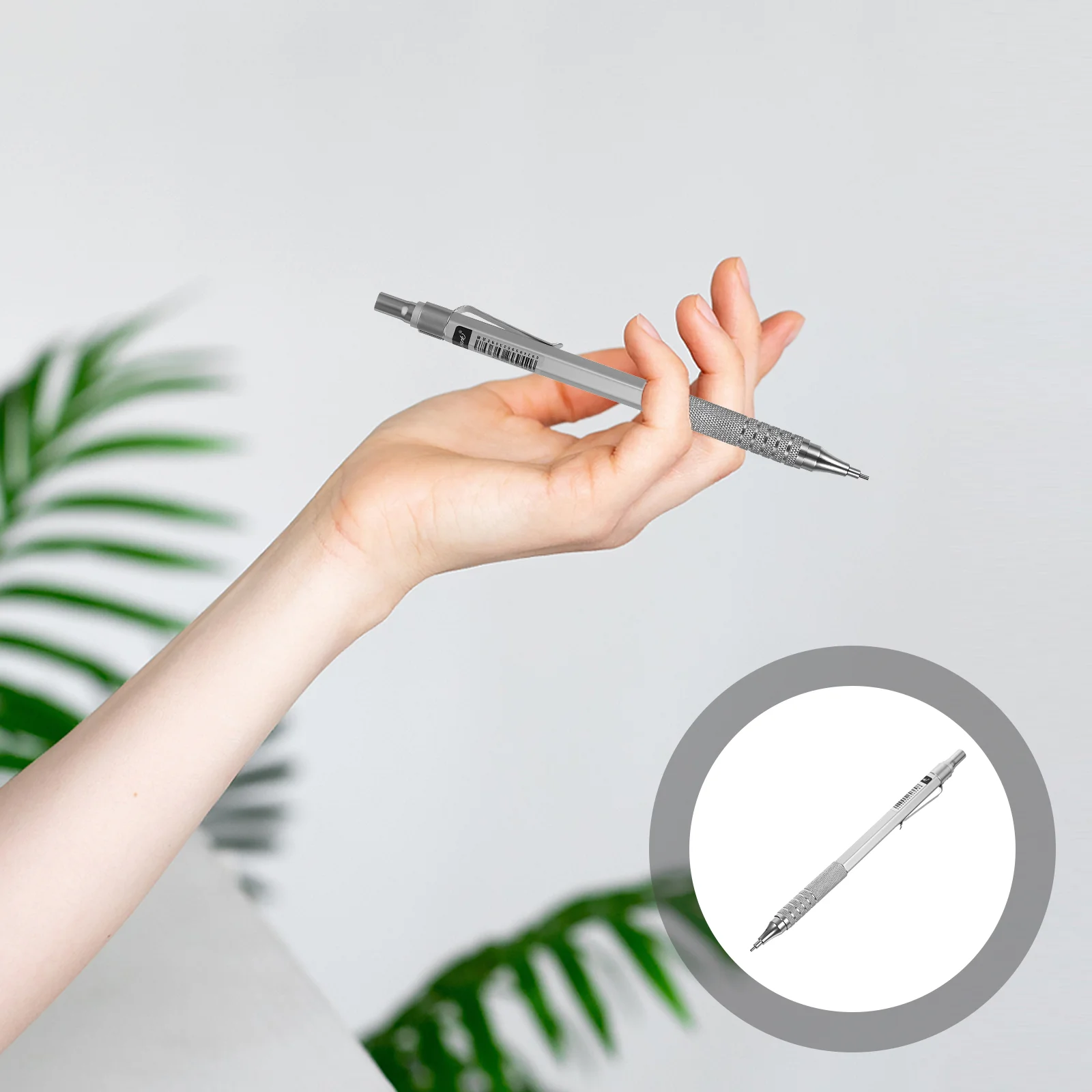 Mechanical Pencil 0.7 mm Full Metal Art Drawing Painting Automatic Pencil with Leads Office School Stationery Supply (Silver)
Mechanical Pencil 0.7 mm Full Metal Art Drawing Painting Automatic Pencil with Leads Office School Stationery Supply (Silver)