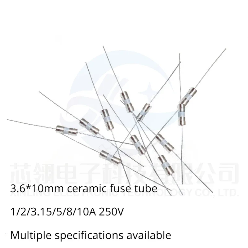10pcs 3.6*10mm with lead pins ceramic fuse tube 1A/2/3.15/5/8/10A 250V slow/quick break F/T
10pcs 3.6*10mm with lead pins ceramic fuse tube 1A/2/3.15/5/8/10A 250V slow/quick break F/T