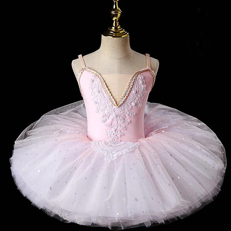 

Kids Sequined Ballerina Ballet Tutu Dress Children Swan Lake Dancing Dress Costumes Teen Girls Toddler Wedding Ballet Clothes