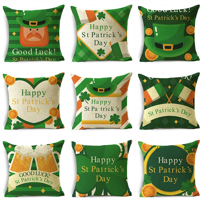 OMIO Green Hat Festival Pillow Case Four-Leaf Clover Coin Pattern Home Decor Cushion Cover 40/45/50cm Add Festive Atmosphere
OMIO Green Hat Festival Pillow Case Four-Leaf Clover Coin Pattern Home Decor Cushion Cover 40/45/50cm Add Festive Atmosphere
