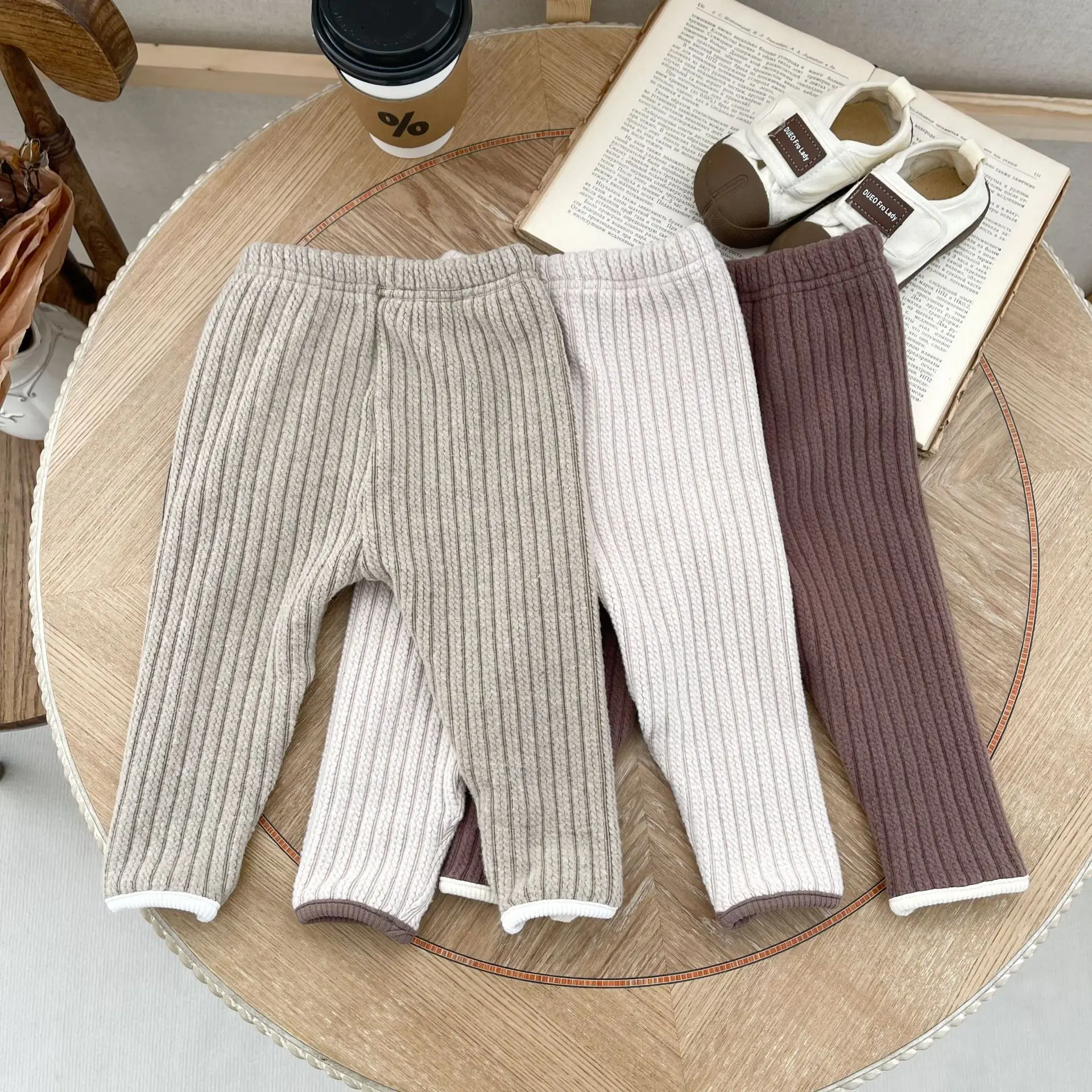 

Baby Pants 2023 Autumn Winter Baby Fleece Lined Leggings Casual Trousers 0-2Y Infant Toddler Boys Girls Cotton Warm Slim Pants