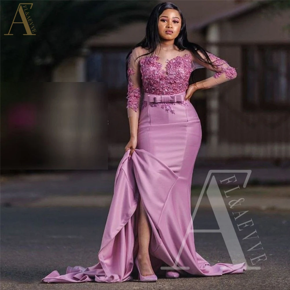 Purple Satin Bridesmaid Dress Woman Long Sleeve Wedding Party Dresses for Bridesmaids Appliques Elegant Gowns Weddings Evening
Purple Satin Bridesmaid Dress Woman Long Sleeve Wedding Party Dresses for Bridesmaids Appliques Elegant Gowns Weddings Evening