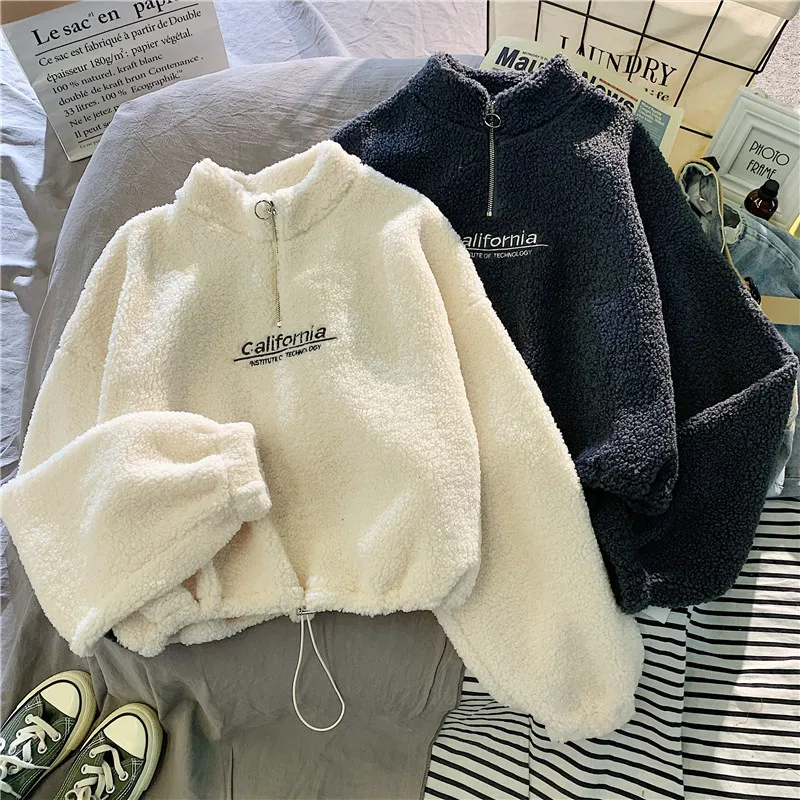 Hoodies Sweatshirts Women Autumn Winter Lamb Wool Hoodies Oversize Pullover Velvet Thicken Short Hoodie Sweatshirts Streetwear
Hoodies Sweatshirts Women Autumn Winter Lamb Wool Hoodies Oversize Pullover Velvet Thicken Short Hoodie Sweatshirts Streetwear