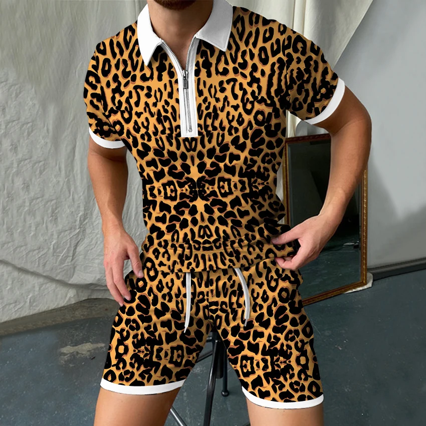 New Leopard 3D Polo Shirt 2 Piece Set Summer Luxury Print Zipper Shorts Tracksuits Casual Oversized Sportswear Mens Clothing Set
New Leopard 3D Polo Shirt 2 Piece Set Summer Luxury Print Zipper Shorts Tracksuits Casual Oversized Sportswear Mens Clothing Set