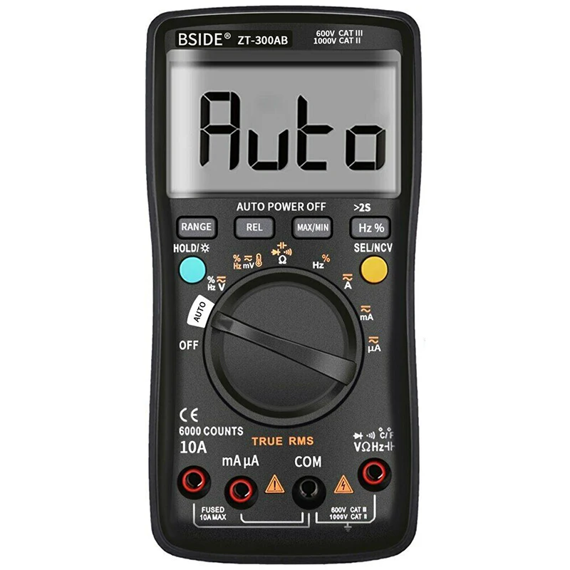 BSIDE ZT-300AB Digital Multimeter Wireless Technology Ammeter True RMS Auto Rang Intelligent Analog Voltmeter Capacitor Tester
BSIDE ZT-300AB Digital Multimeter Wireless Technology Ammeter True RMS Auto Rang Intelligent Analog Voltmeter Capacitor Tester