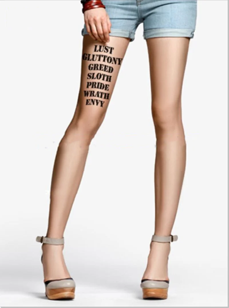 Thin Pantyhose Tattoo Letters Printed Stockings Fishnet New Sexy Direct Selling Real Arrival Letter Medias Pantis Woman Female
Thin Pantyhose Tattoo Letters Printed Stockings Fishnet New Sexy Direct Selling Real Arrival Letter Medias Pantis Woman Female