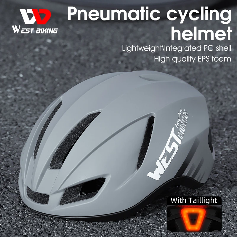 

WEST BIKING Pneumatic Cycling Helmet Ultralight Integrated Molding Bike Helmet Professional Racing Helmet Men Women Cycling Hat
