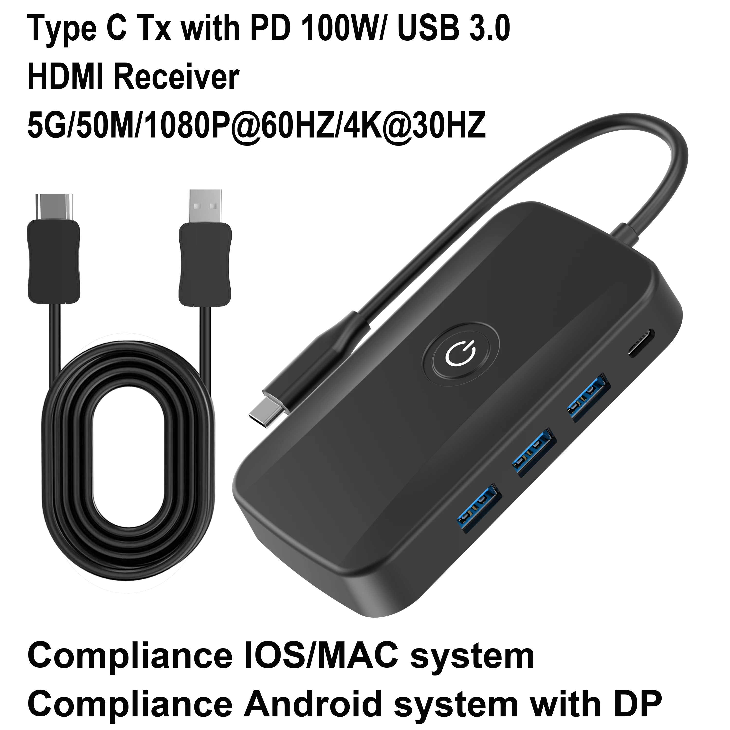 eppfun USB C Hub 1080P/4k HDMI Wireless Transmitter Receiver Display Dongle Extender AV Adapter for IOS MAC Android ,TV Phone
eppfun USB C Hub 1080P/4k HDMI Wireless Transmitter Receiver Display Dongle Extender AV Adapter for IOS MAC Android ,TV Phone