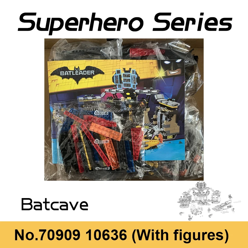 1087pcs Super Heroes Series Batcave Building Blocks Compatible 70909 Batmobile Bat Movie Bricks Toys For Children Boys Gifts
1087pcs Super Heroes Series Batcave Building Blocks Compatible 70909 Batmobile Bat Movie Bricks Toys For Children Boys Gifts