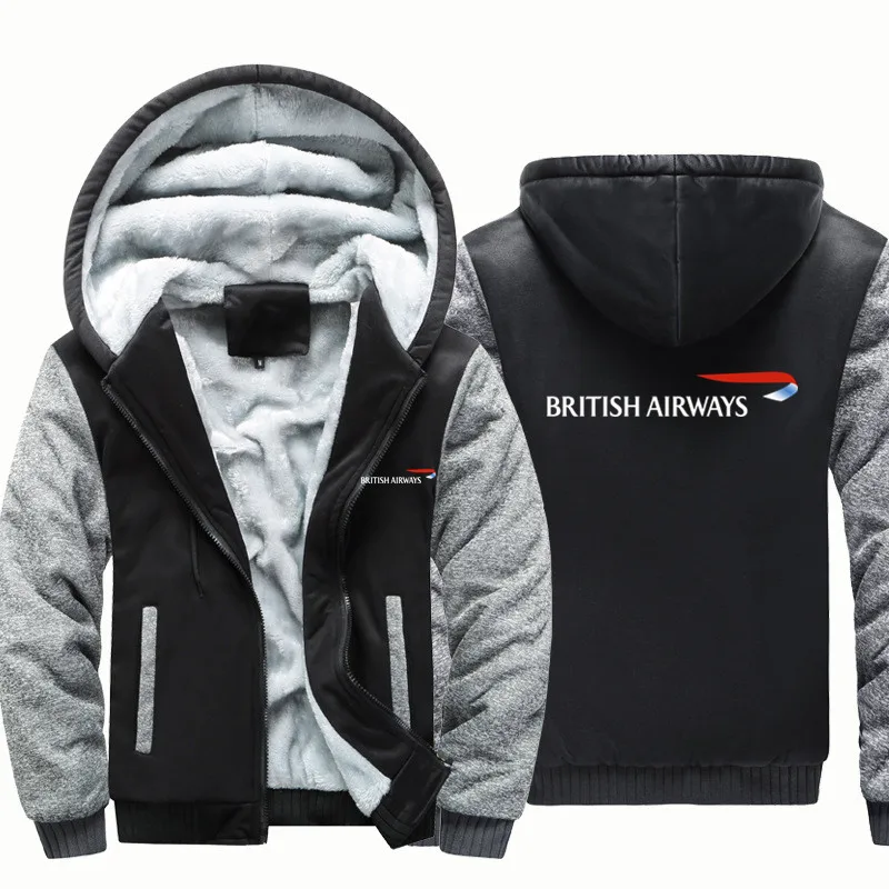 Autumn Winter Warm Men Coat Jacket Planes Wool Fleece Zipper British Airways Airlines Hooded Thick Man Hoodies Sweatshirts Coats
Autumn Winter Warm Men Coat Jacket Planes Wool Fleece Zipper British Airways Airlines Hooded Thick Man Hoodies Sweatshirts Coats