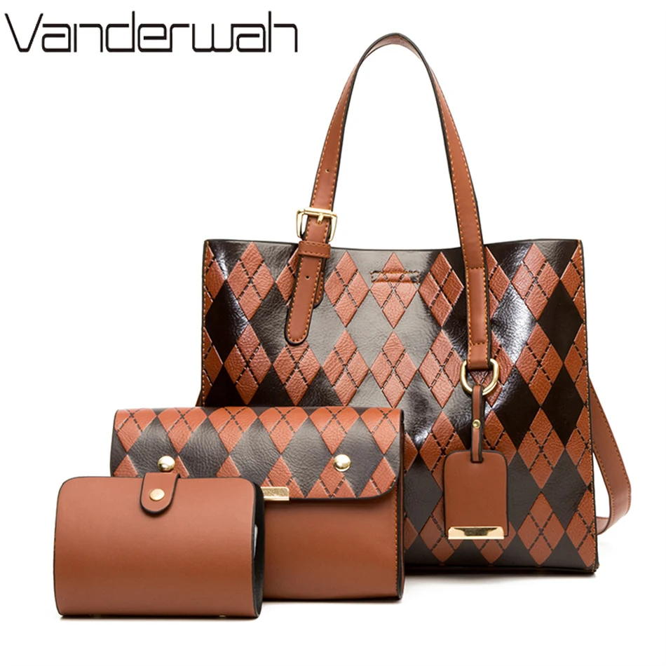 New 3 Pcs Casual Tote Soft Leather Luxury Handbag Women's Bag Designer Ladies Large Shoulder Crossbody Sac for Female Patchwork
New 3 Pcs Casual Tote Soft Leather Luxury Handbag Women's Bag Designer Ladies Large Shoulder Crossbody Sac for Female Patchwork