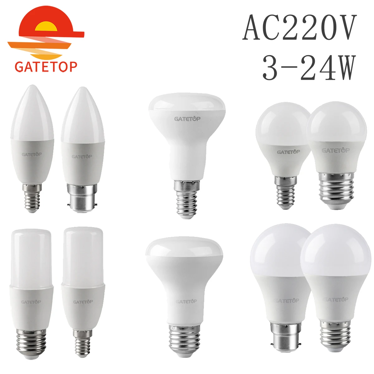 

LED Energy Saving Bulb AC220V E27 B22 E14 3w-24w 3000K 4000K 6000K Lamp With Ce Rohs For Home Office Interior Decoration