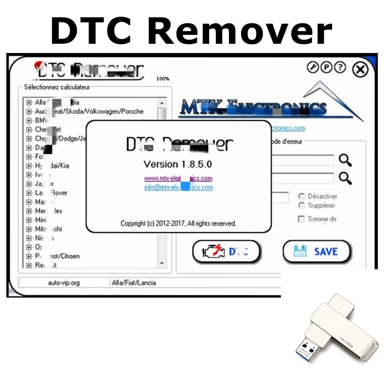 

DTC Remover 2021 For KESS KTAG FGTECH OBD2 Software MTX DTC Remover 1.8.5.0 With Keygen+9 Extra ECU Tuning SW Software ECU Fault