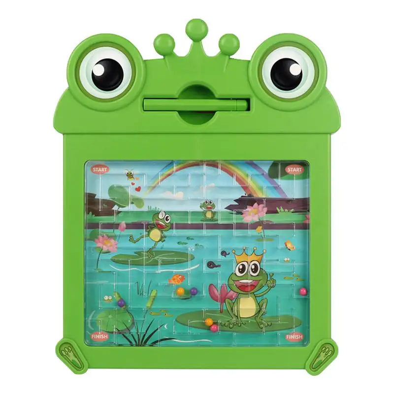 

Magnetic Color And Number Maze Montessori Fine Motor Skills Toys For Kids Color Sorting Frog Magnetic Pen Drawing Board