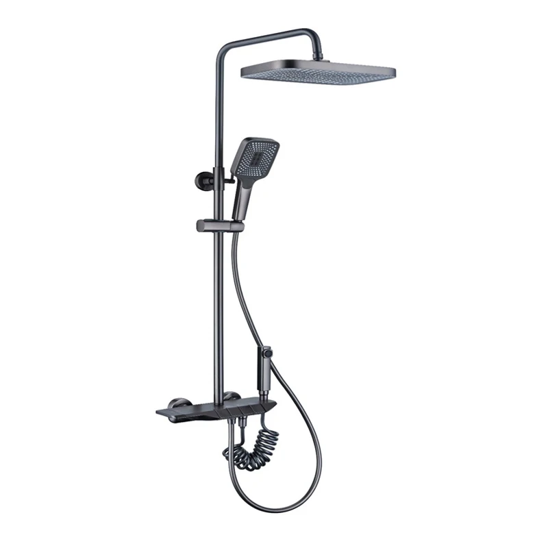 2022 Popular Grey-gun Bathroom Hotel Luxury Mixer Rainfall Shower Brass Mixer Rainfall Shower System Set Wall Mounted Showers
2022 Popular Grey-gun Bathroom Hotel Luxury Mixer Rainfall Shower Brass Mixer Rainfall Shower System Set Wall Mounted Showers