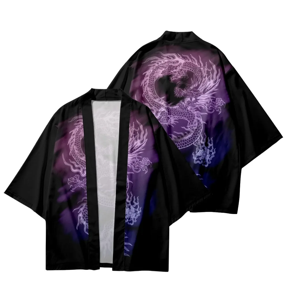 Gradient Dragon Printed Black Japanese Kimono Beach Shorts Summer Couple Men Women Yukata Shirt Haori Cardigan Cosplay
Gradient Dragon Printed Black Japanese Kimono Beach Shorts Summer Couple Men Women Yukata Shirt Haori Cardigan Cosplay