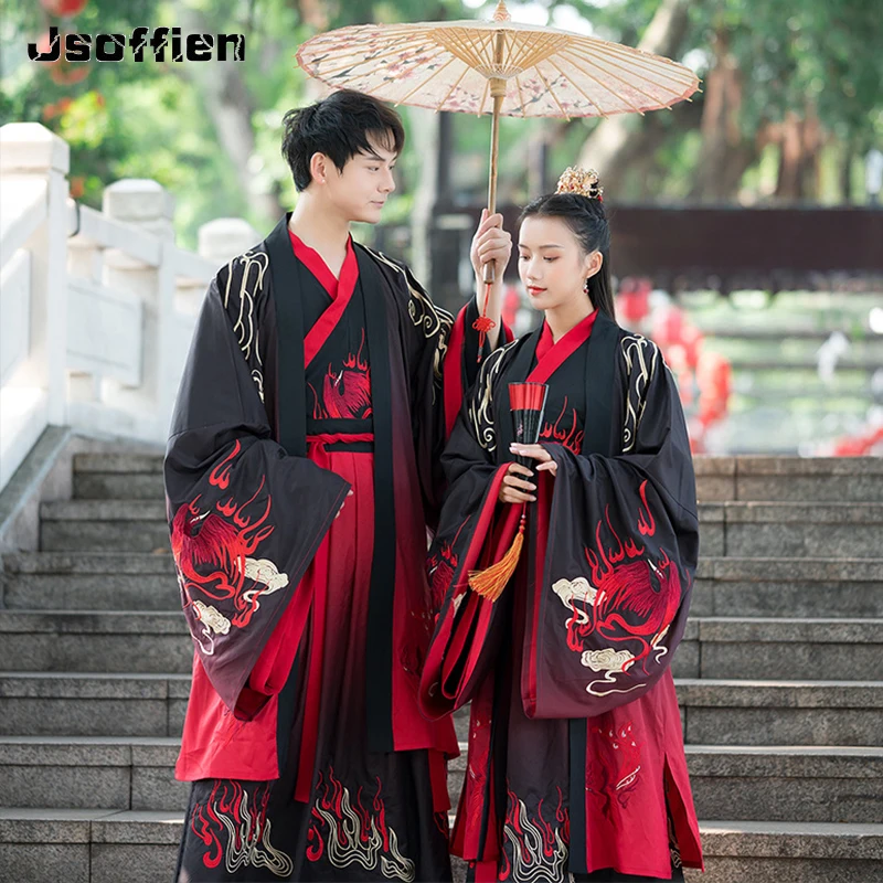 

Chinese Couples Hanfu Costume Ancient Folk Stage Dance Han Dynasty Cosplay Clothing Man Song Dynasty Pricess Tang Suit Outfit