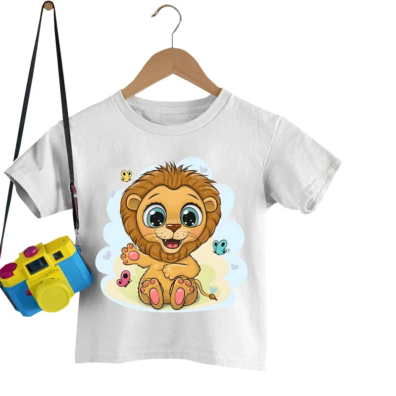 Cartoon Lion Short Sleeve Children's Clothes Fashion Harajuku Girls Tees Top Cute Lion Graphic T Shirts Funny Lion Boys T-shirt
Cartoon Lion Short Sleeve Children's Clothes Fashion Harajuku Girls Tees Top Cute Lion Graphic T Shirts Funny Lion Boys T-shirt