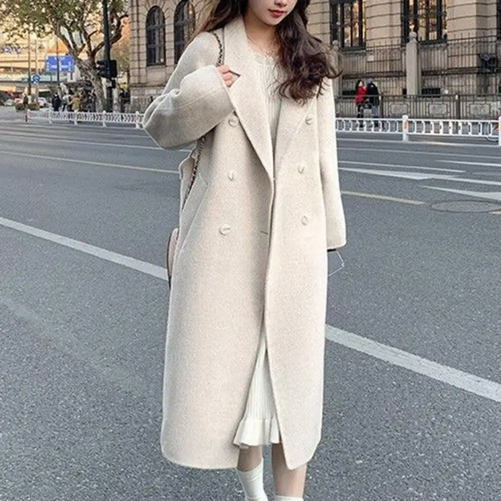 

Женское теплое пальто на шнуровке, Стильное женское пальто до середины икры, утепленное Свободное пальто для осени и зимы