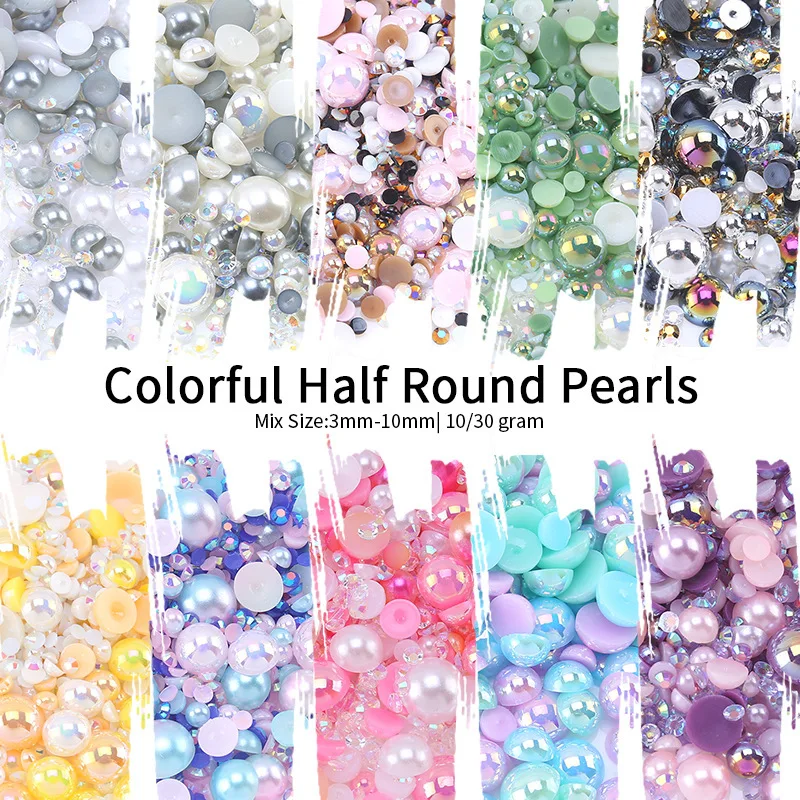 3-10mm AB color Mixed packaging Flat Half Round Beads Loose Beads Nail Art Mobile Phone Deccoration Diamond DIY Imitation Pearl
3-10mm AB color Mixed packaging Flat Half Round Beads Loose Beads Nail Art Mobile Phone Deccoration Diamond DIY Imitation Pearl
