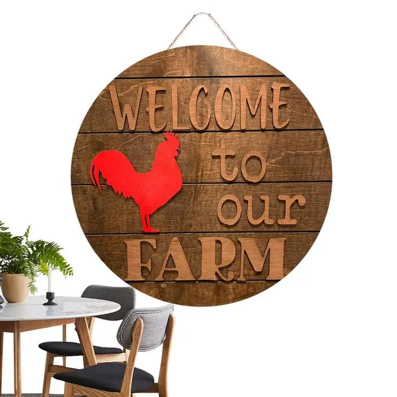 Welcome To Our Farm Sign Red Rooster Three-dimensional Door Sign Farm Decoration Front Door Welcome Wooden Crafts 3D Front Door
Welcome To Our Farm Sign Red Rooster Three-dimensional Door Sign Farm Decoration Front Door Welcome Wooden Crafts 3D Front Door