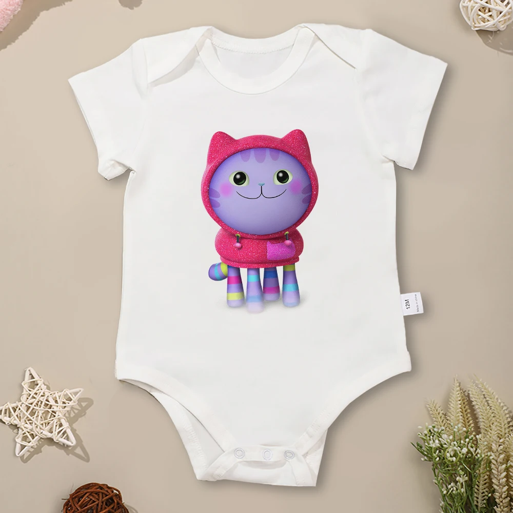 

Cute Cartoon Toddler Jumpsuit Popular Animation Cat Print Kawaii Baby Girl Boy Clothes Cotton Onesie Summer Loose Breathable
