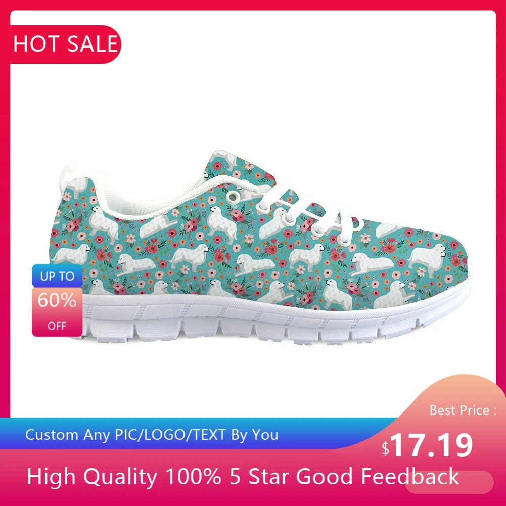Women Spring Flats with Cute White Dogs and Flowers Print Sneakers Girls Mesh Footwear Custom Shoes Lace-Up 2021Arrival
Women Spring Flats with Cute White Dogs and Flowers Print Sneakers Girls Mesh Footwear Custom Shoes Lace-Up 2021Arrival