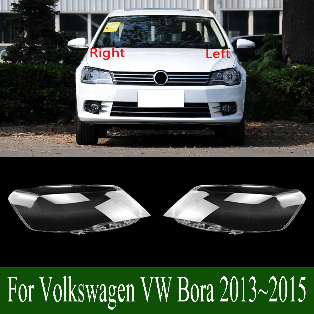 

For Volkswagen VW Bora 2013~2015 Transparent Headlight Cover Lens Headlamp Shell Replace Original Lampshade Plexiglass