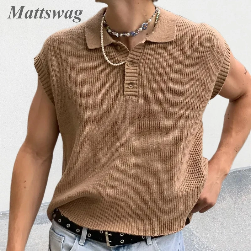 2023 Men Knitting Pullover Sleeveless Polo T Shirts Brand New Summer Breathable Men's Clothing Fashion Casual Daily Tops Hombre
2023 Men Knitting Pullover Sleeveless Polo T Shirts Brand New Summer Breathable Men's Clothing Fashion Casual Daily Tops Hombre
