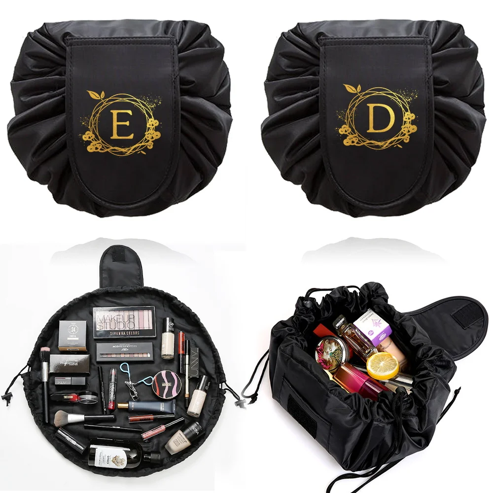 Women Drawstring Travel Makeup Bag Organizer Handbag Make Cosmetic Storage Pouch Wreath Letter Print Toiletry Beauty Kit Box
Women Drawstring Travel Makeup Bag Organizer Handbag Make Cosmetic Storage Pouch Wreath Letter Print Toiletry Beauty Kit Box