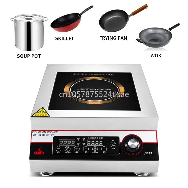 

Household Induction Cooktop Single Cooker Electric Hob 5000w Induction Cooker Commercial Induction Kitchen Panel Cooking