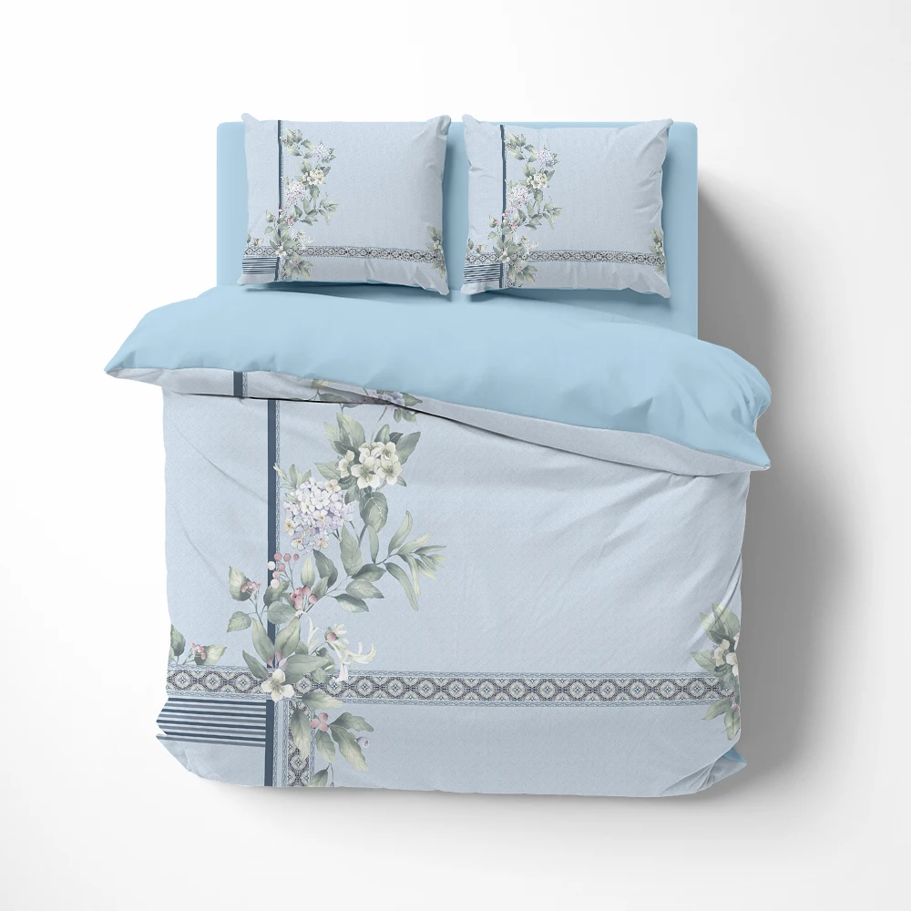 

Комплект постельного белья с одеялом и пододеяльником, Комплект постельного белья в европейском, двуспальный, Королевский, односпальный, для домашнего текстиля, синего цвета