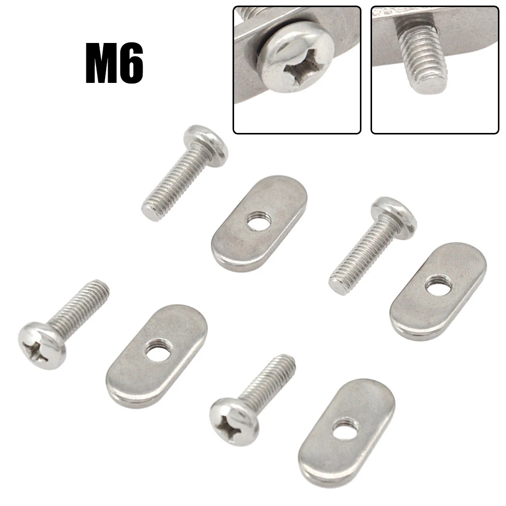 

Slider Nut Track Nut Sporting Goods Kayak Canoe M6 Rail Mounting System Silver Accessories Stainless Steel Screw