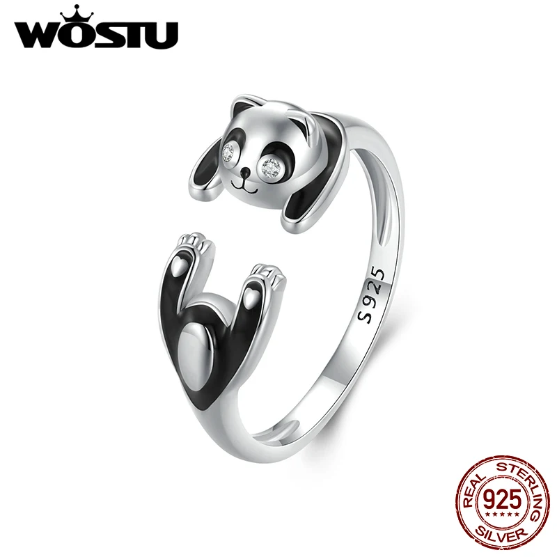 WOSTU 925 Sterling Silver Black&White Panda Open Rings Women Unique Jewelry Cute Chinese Pandas Animal Ring Girl Birthday Gift
WOSTU 925 Sterling Silver Black&White Panda Open Rings Women Unique Jewelry Cute Chinese Pandas Animal Ring Girl Birthday Gift