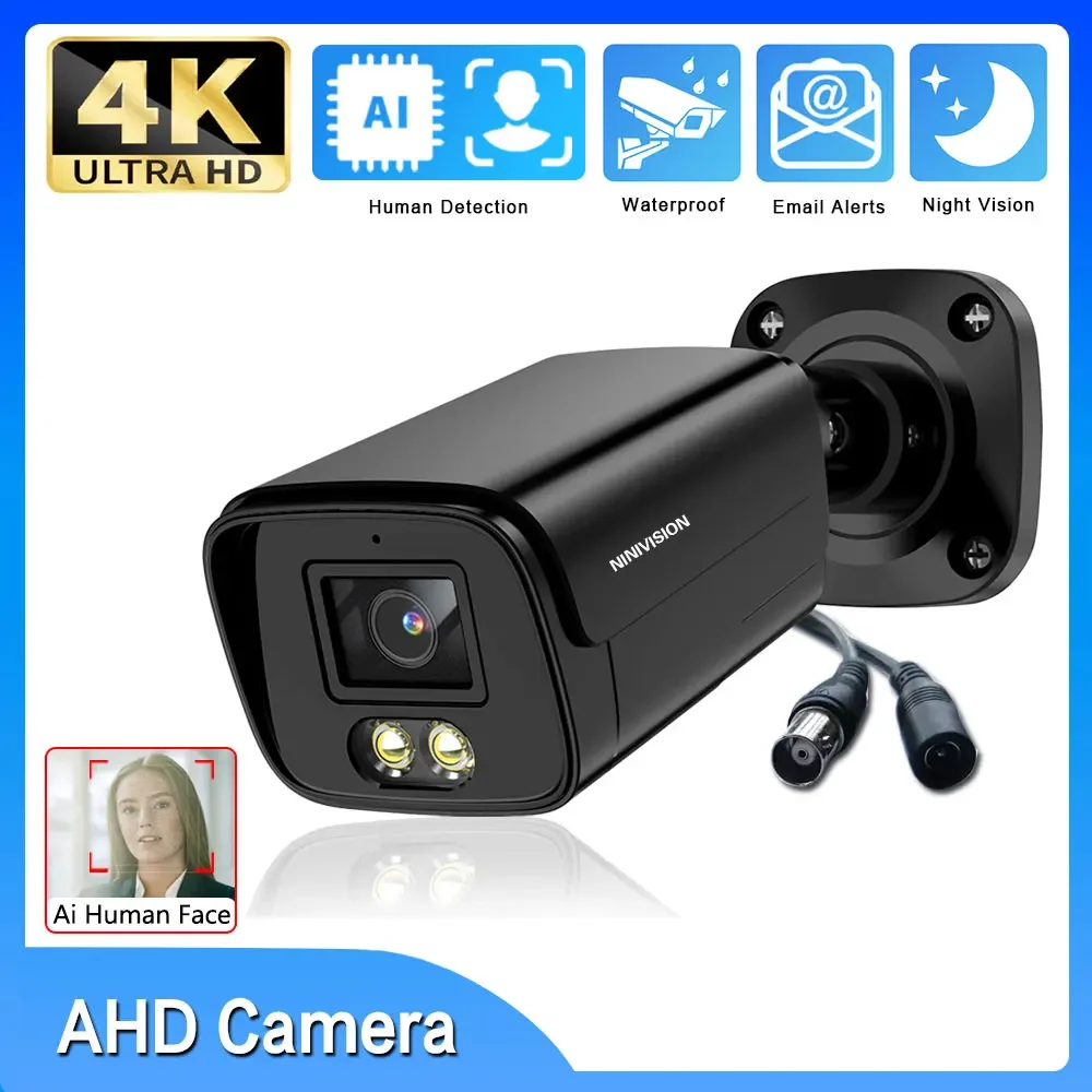 

8MP Face Full Color Night Vision Security Camera 4K IP66 Outdoor AHD CCTV Video Surveillance Camera HD 8MP 5MP Bullet IP Cam